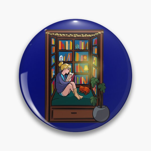 Item preview, Cozy princess reading inside booknook (blonde hair) designed and sold by theclassynerd.