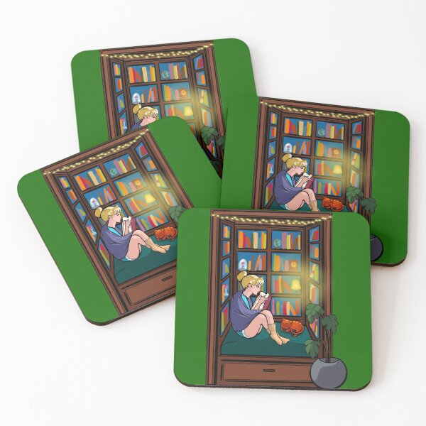 Item preview, Cozy princess reading inside booknook (blonde hair) designed and sold by theclassynerd.