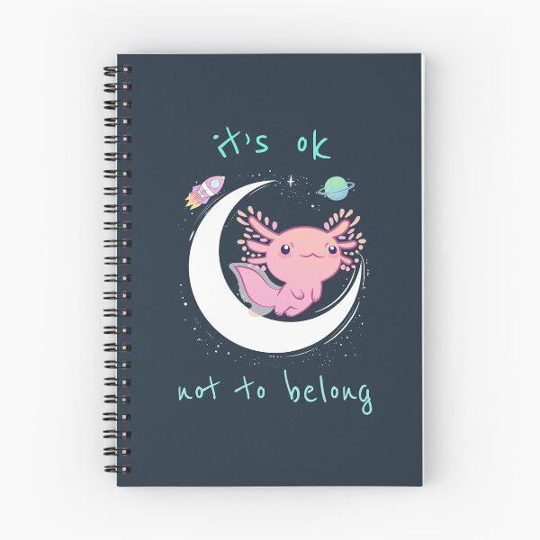 Item preview, It's OK Not To Belong, Kawaii Pink Space Alien Creature designed and sold by NebulaDesigns86.