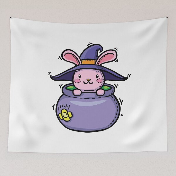 Item preview, Cute halloween rabbit in pot. Cute caroon character in halloween theme. designed and sold by maipadpro.