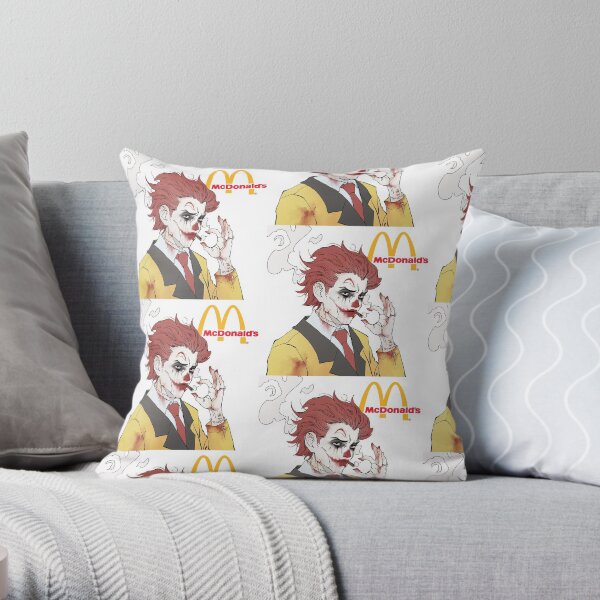 Manga bad guy McDonald Throw Pillow