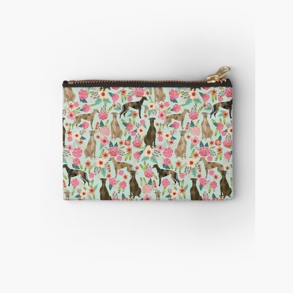 Item preview, greyhounds dog floral - vintage florals, floral pet, cute dog, brindle greyhound dog designed and sold by PetFriendly.