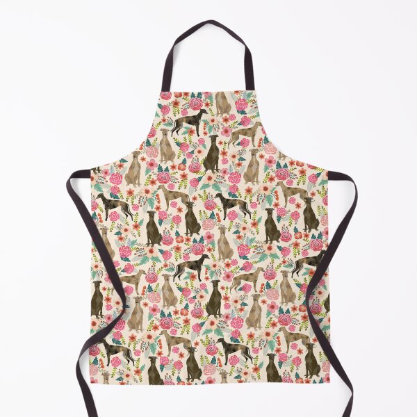 Item preview, greyhounds dog floral - vintage florals, floral pet, cute dog, brindle greyhound dog designed and sold by PetFriendly.