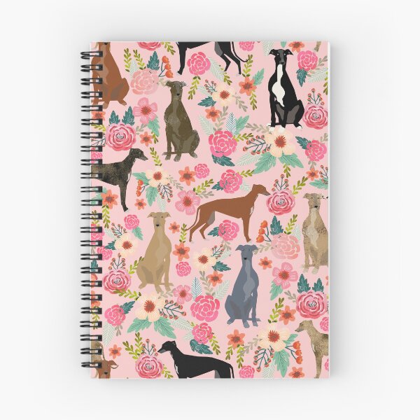 Item preview, greyhounds dog floral - vintage florals, floral pet, cute dog, brindle greyhound dog designed and sold by PetFriendly.