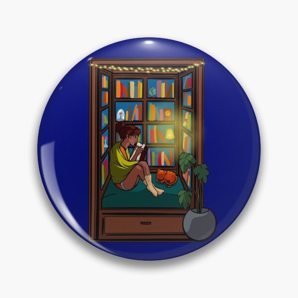 Item preview, Cozy princess reading inside booknook (brown hair) designed and sold by theclassynerd.