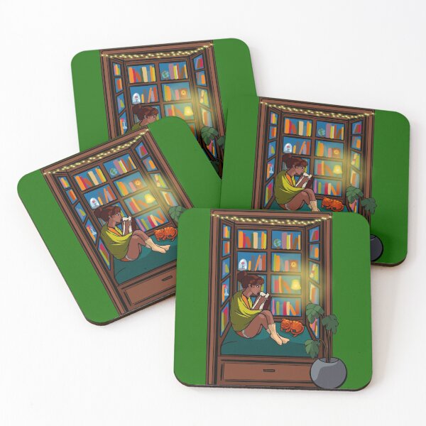Item preview, Cozy princess reading inside booknook (brown hair) designed and sold by theclassynerd.