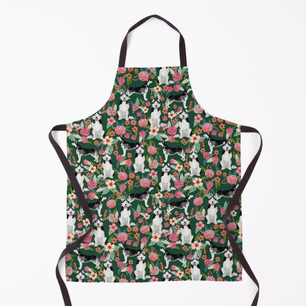 Item preview, husky dog floral - vintage florals, floral pet, cute dog, huskies designed and sold by PetFriendly.