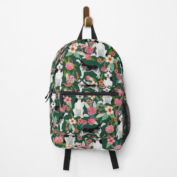 Item preview, husky dog floral - vintage florals, floral pet, cute dog, huskies designed and sold by PetFriendly.