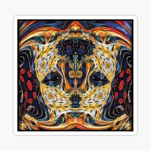 Gold face Sticker