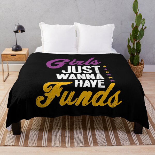 Item preview, Girls Just Wanna Have Funds - Funny Text T-Shirt designed and sold by Pummli.