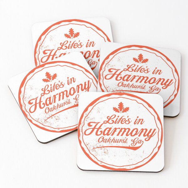 Item preview,  Life's in Harmony, Oakhurst Georga - Red-Orange Tee-shirt Graphic designed and sold by NeatlineFX.