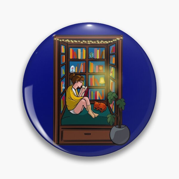 Item preview, Cozy princess reading inside booknook (brunette) designed and sold by theclassynerd.