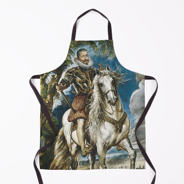 Item preview, King of Spain of spain on Horseback vintage painting designed and sold by Vintage Designs +.