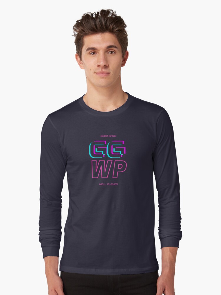 GGWP o GG WP - significa Good Game Well Played en la camiseta de manga  larga Gamer