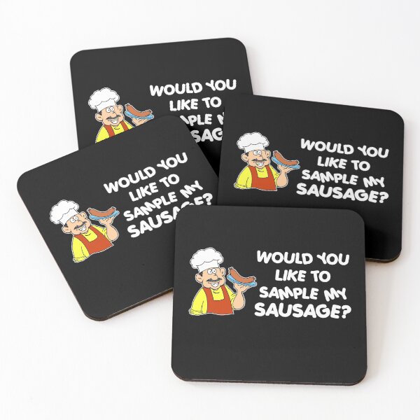 Item preview, Like To Sample My Sausage Humor Cartoon designed and sold by jaycartoonist.