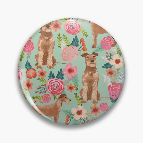Item preview, irish terrier dog floral - vintage florals, floral pet, cute dog, irish terrier irish terrier dog floral - vintage florals, floral pet, cute dog, irish terrier  designed and sold by PetFriendly.