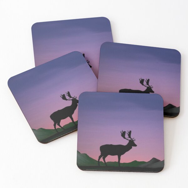 Item preview, Silhouette stag at dusk designed and sold by Diane Hunter Art.