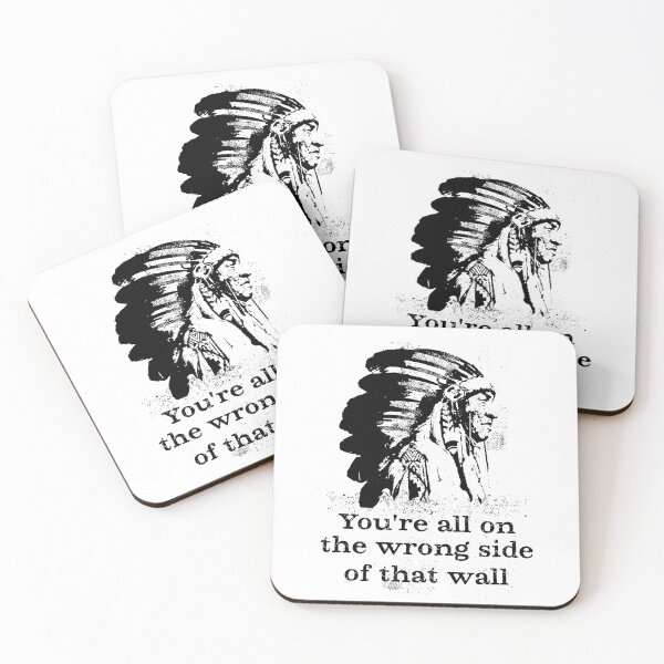 Item preview, You're All on the Wrong Side of that Wall Native American designed and sold by blueveins.