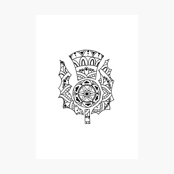 Thistle Mandala Photographic Print