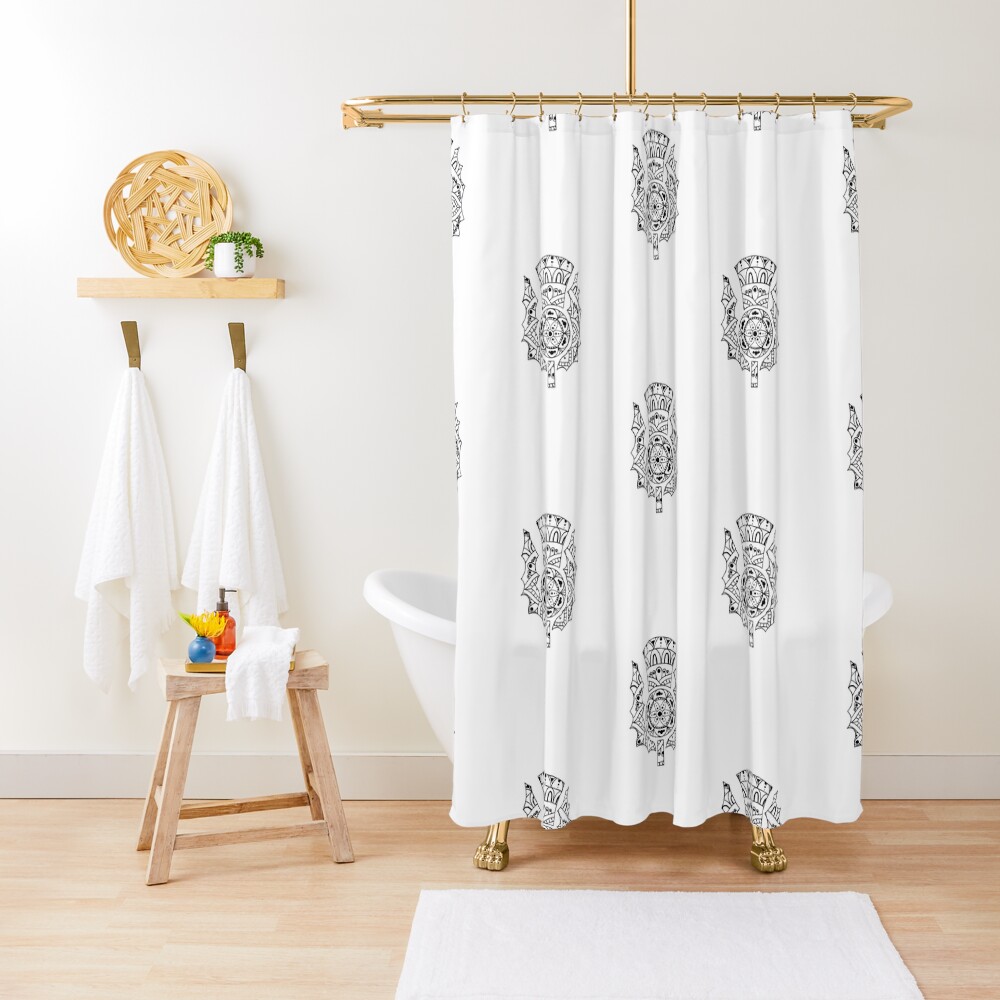 Thistle Mandala Shower Curtain