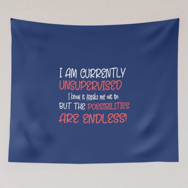 Item preview, I Am Currently Unsupervised I know, it freaks me out too. But The Possibilities Are Endless!  designed and sold by Mode Tees.