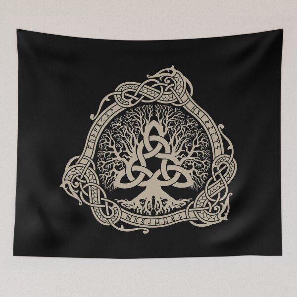 Item preview, Yggdrasil Tree of Life dragon Celtic Viking designed and sold by Bommer20.