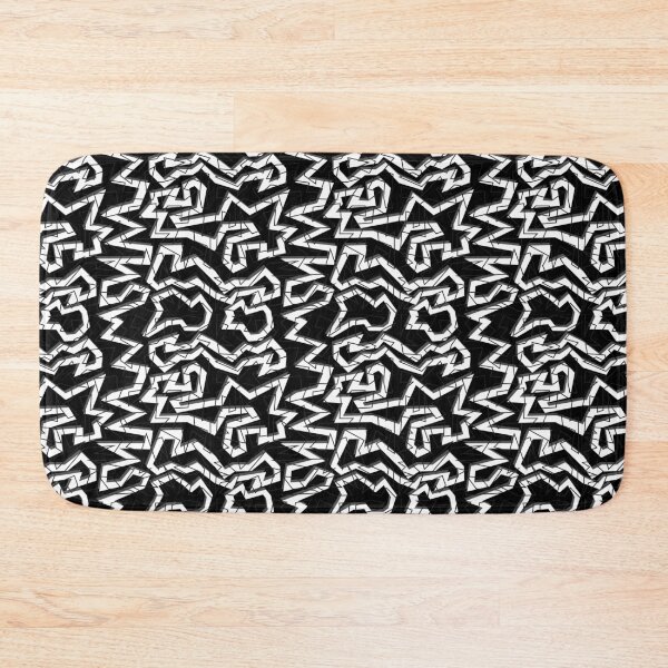 Item preview, Retro Seamless Pattern White With Black designed and sold by RsK_DeSiGn.