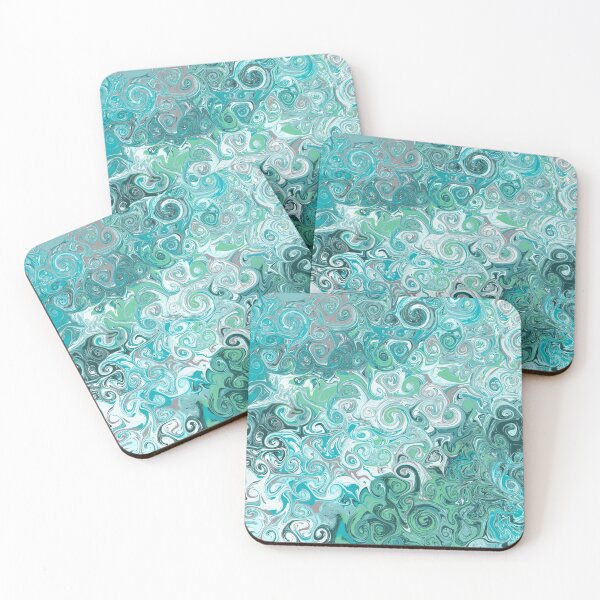 Item preview,   Blue and green abstract retro swirls designed and sold by Diane Hunter Art.