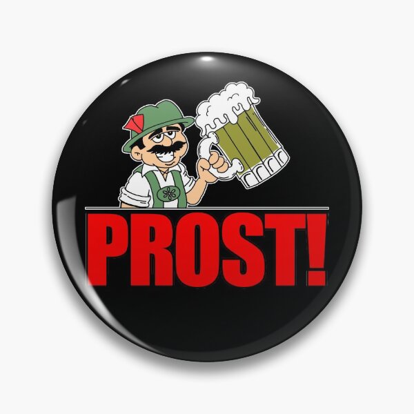 Artikelvorschau, Prost Deutscher Cartoon-Mann mit Lederhosen, der ein Bier hält entworfen und verkauft von jaycartoonist.