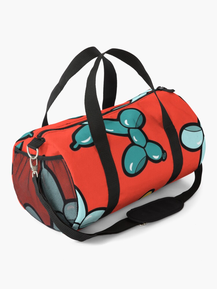 Alternate view of Balloon Animal Dogs Pattern in Red Duffle Bag