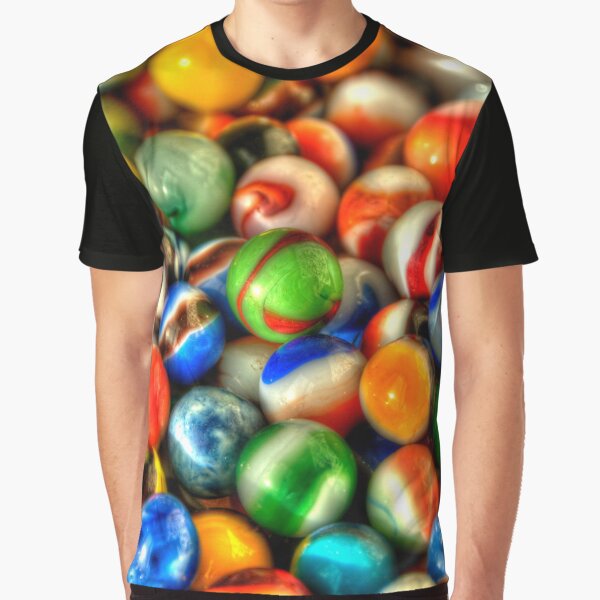 Colorful Vintage Marbles Graphic T-Shirt