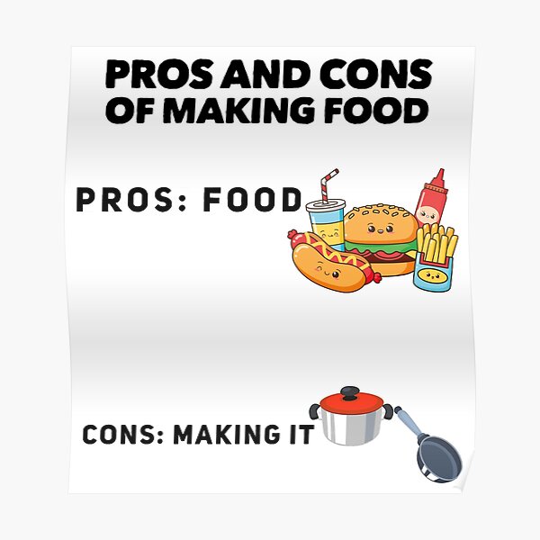 Pros And Cons Posters Redbubble