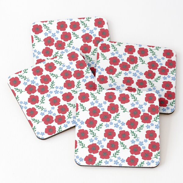 Item preview, Poppies and forgetmenots designed and sold by LittleBettyMakes.