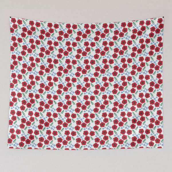 Item preview, Poppies and forgetmenots designed and sold by LittleBettyMakes.