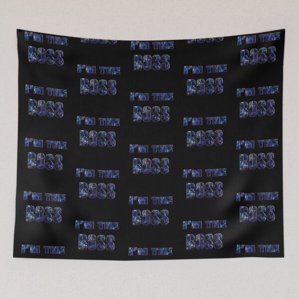 Item preview, Im The Boss - Marble Blue on Black designed and sold by NoMatterLab.