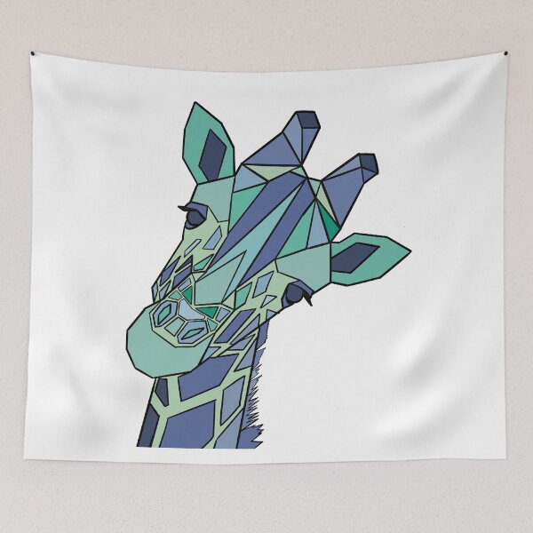 Item preview, Jirafa Geométrica - Azul Claro designed and sold by Geometricshow.