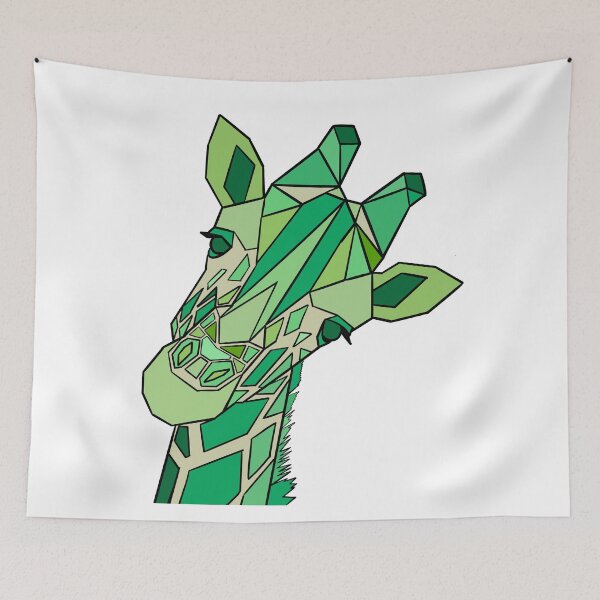 Item preview, Jirafa Geométrica - Verde designed and sold by Geometricshow.