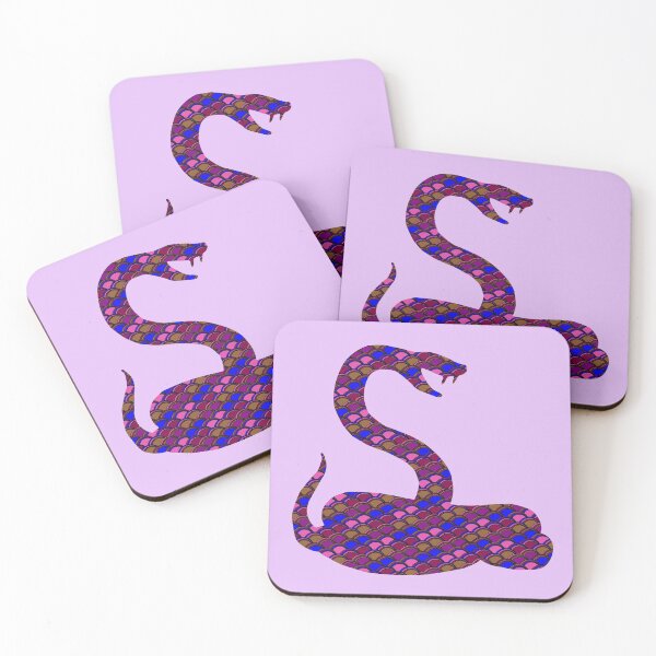 Item preview, Purple patterned snake silhouette designed and sold by NatureArtUK.