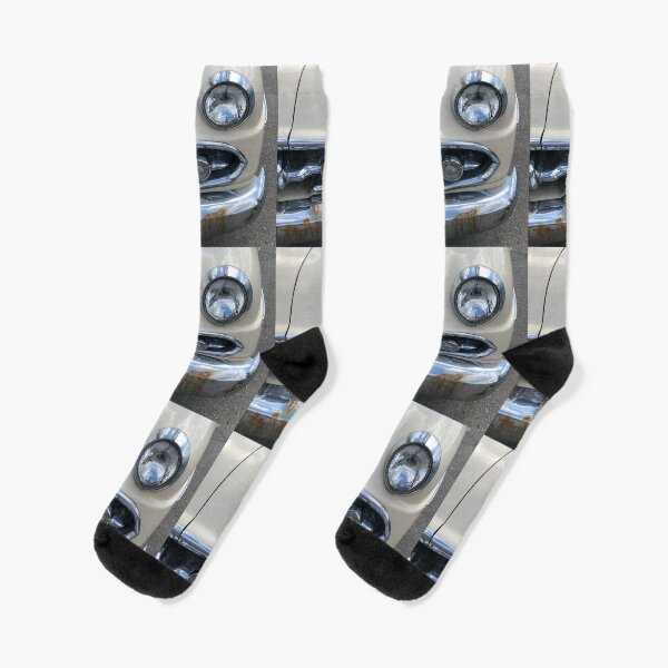 Vintage white car Socks
