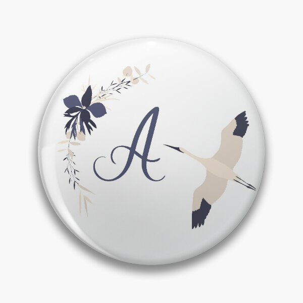 Fleur Initial A Pin