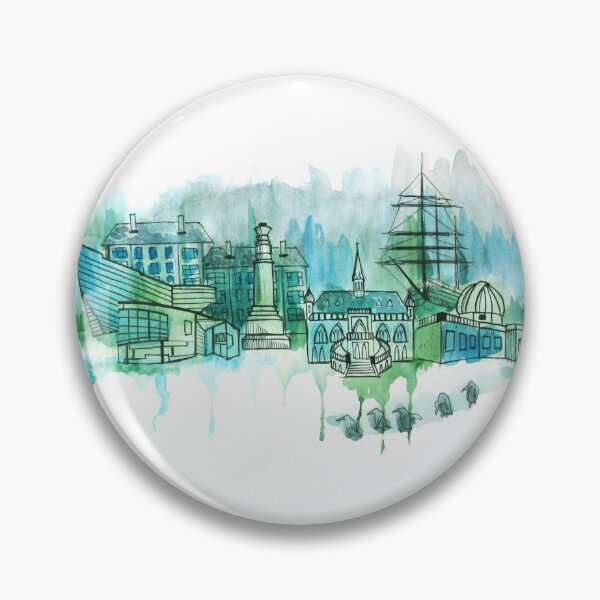 Item preview, Dundee City Skyline Watercolour designed and sold by catherinekass.