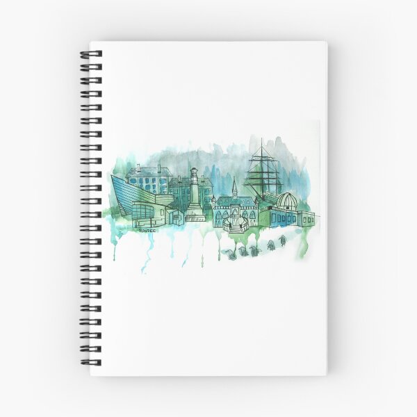 Item preview, Dundee City Skyline Watercolour designed and sold by catherinekass.