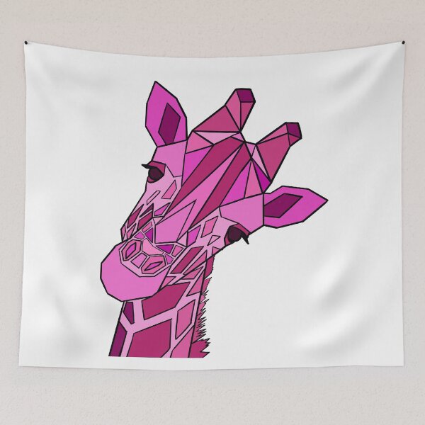Item preview, Jirafa Geométrica - Rosa designed and sold by Geometricshow.