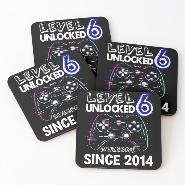 Item preview, Level 6 Unlocked Awesome Since 2014 Video Game 6th Birthday designed and sold by oussama dif.