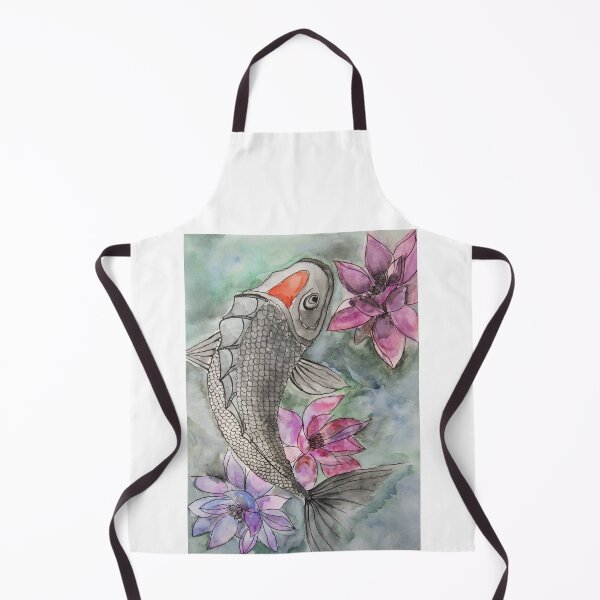 Item preview, Fish and Lotus Watercolour designed and sold by catherinekass.