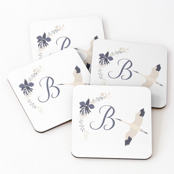 Artikelvorschau, Fleur Initial B. entworfen und verkauft von limeandcedar.