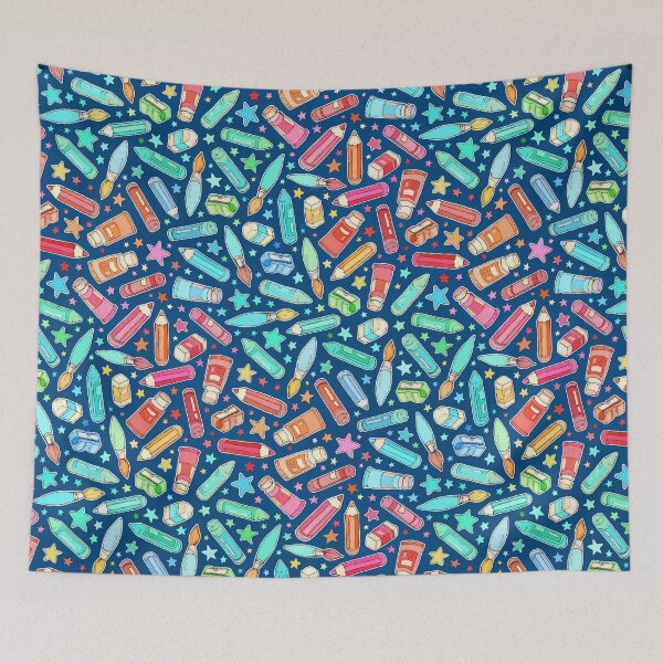 Item preview, Rainbow Stationary and Art Supplies - Dark Blue designed and sold by micklyn.