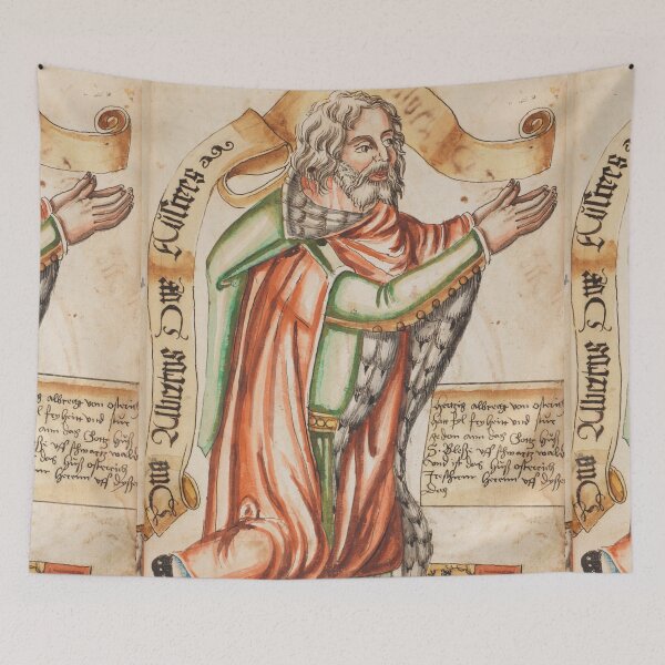 Item preview, Praying priest Medieval artwork designed and sold by Vintage Designs +.