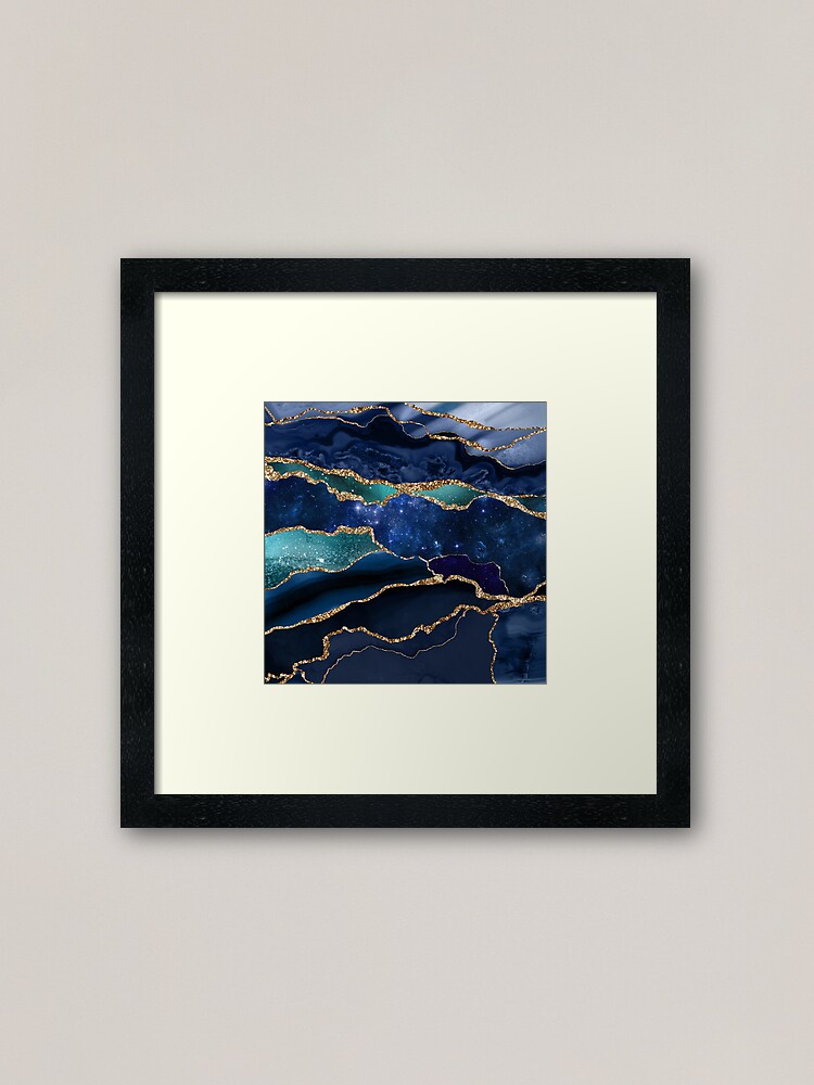 Alternate view of Glamour Milky Way Marble Galaxy I Framed Art Print