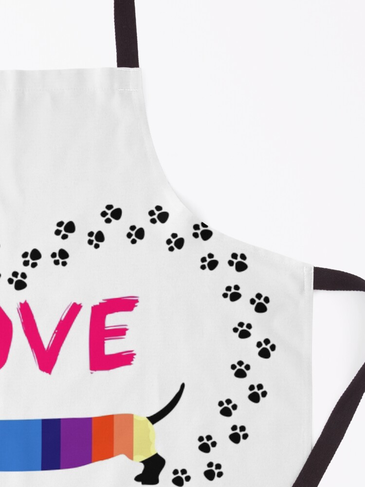 Alternate view of Love Dachshunds Apron